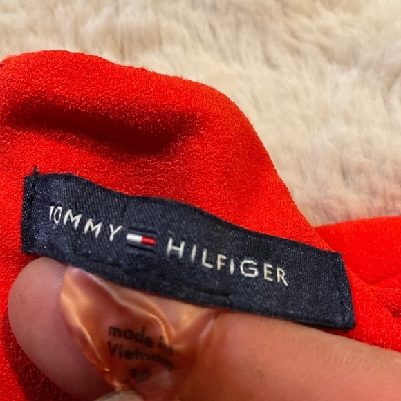 Tommy Hilfiger Women's Banded A-Line Dress Cherry Red Size 10 Sleeveless - Picture 3 of 8